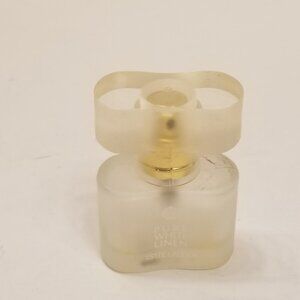 ✅Vtg WHITE LINEN PURE Estee Lauder .14oz Mini Travel Size Empty Collectible Bott